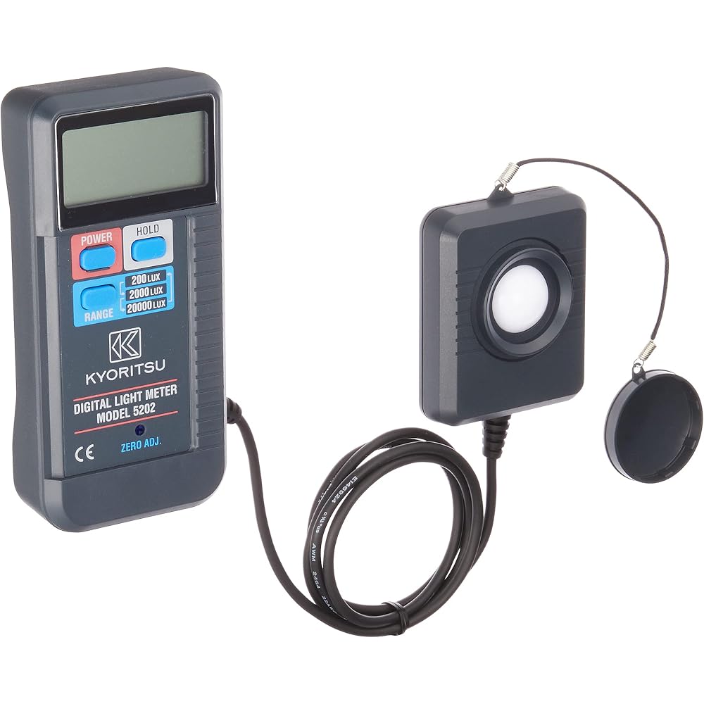 Kyoritsu Digital Lux Meter 5202 Light Measurement Tool with LCD Display and Compact Design