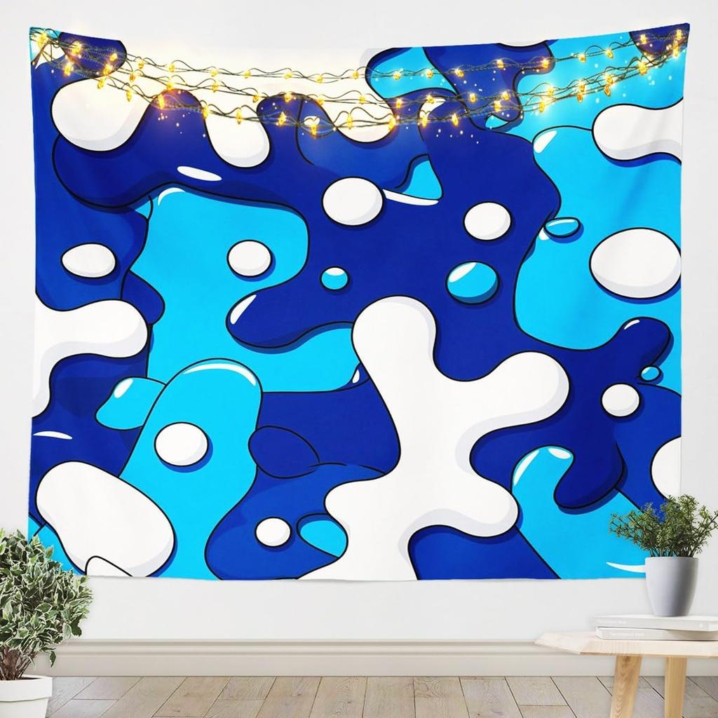 Black White Tapestry Kids Abstract Art Wall Hanging for Boys Girls Teens Stripes Modern Art Wall Blanket Geometric Wall Art Room