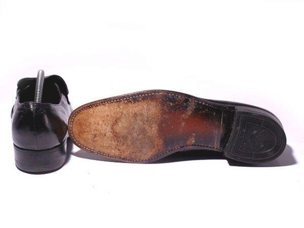 Florsheim Vintage Penny Loafer Mokassin USA 70er Größe 11B 27.5-28.0 Schwarz(GEBRAUCHT)