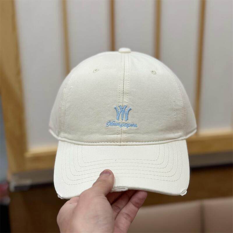 Frühling und Sommer Gewaschene Nische Buchstabe Weiches Oberteil Baseballkappe Damen Einfach Amerikanische Straßenkappe Herren