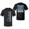 Blue Class of 2026 Double Sided T-shirt Senior Graduate Shirt