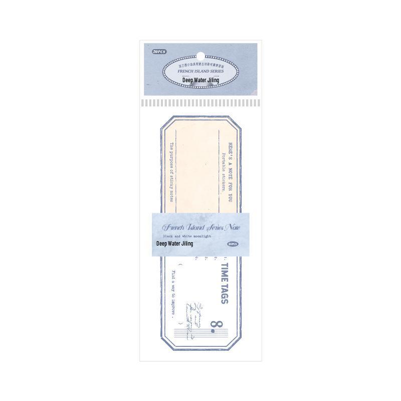 Retro Symmetrical Tear-off Sticky Notes - French Island Series Long Base Paper