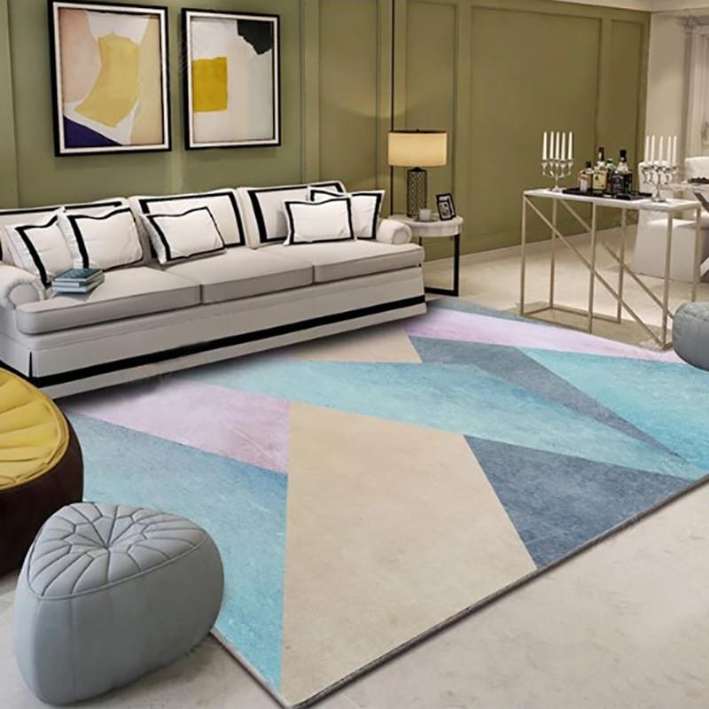 Modern Minimalist Geometric Triangle Area Rug Living Room Bedroom Office Non-Slip Floor Mat Washable