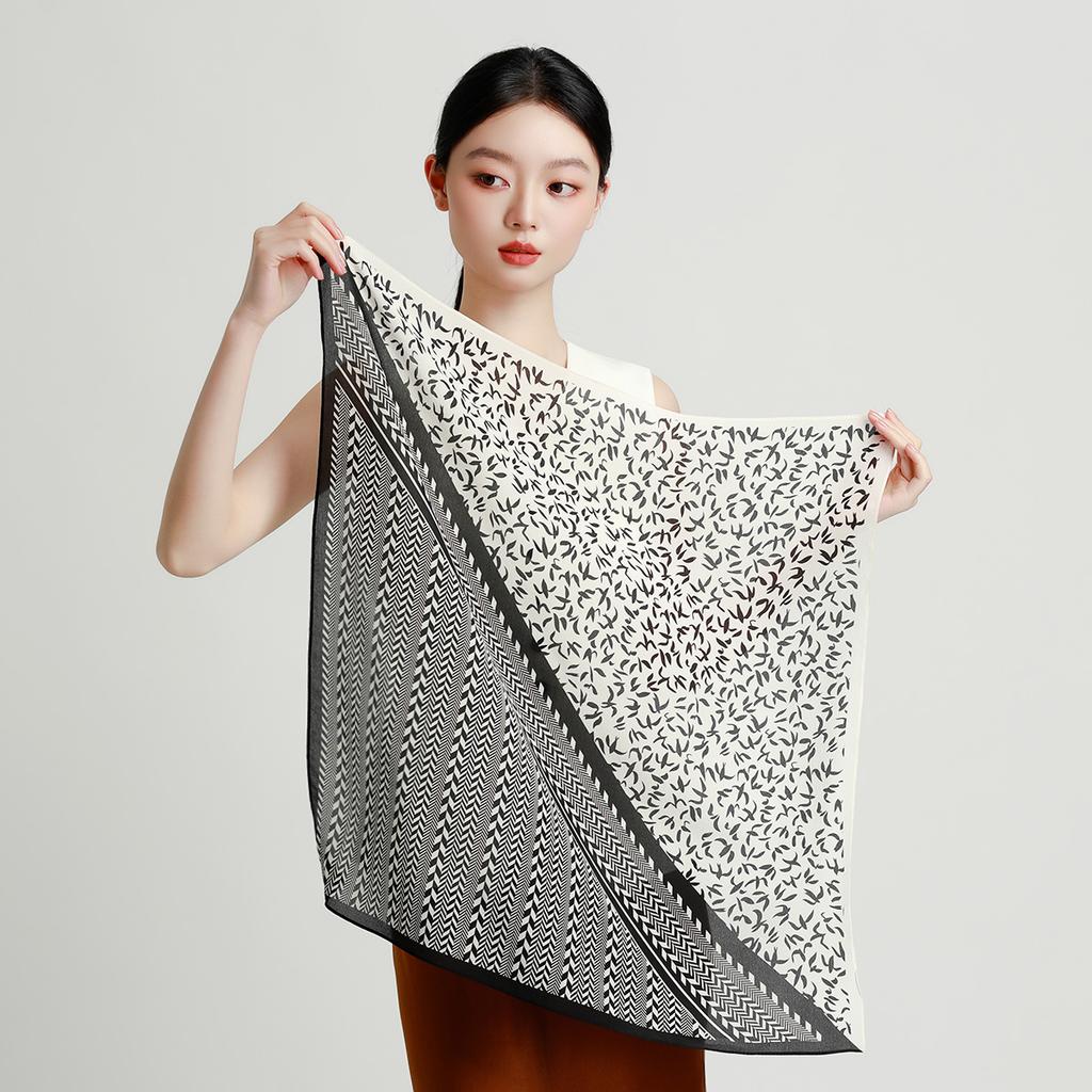 Versatile Styling Handkerchief 100% Mulberry Silk Scarf