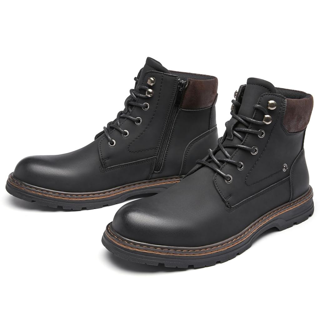 Foxsense Men's Chelsea Boots, Side Gore, Chukka Style, Genuine Leather, Straight Tip, Dress Shoes, Formal, Black, Size 25.0cm, R766H-01