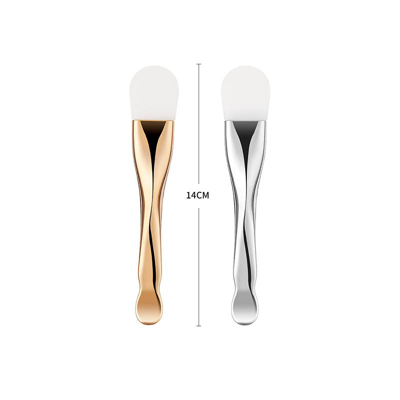 Silicone Facial Mask Brush Soft Head with Digging Spoon Dual-Use Mud Film Brush DIY Film Adjusting Beauty Tool Facial Skincare