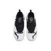Li Ning SONIC 6 V2 Fabric Cushioning Slip Resistant Abrasion Resistant High Top Basketball Shoes Men's Black White ABAN027-4
