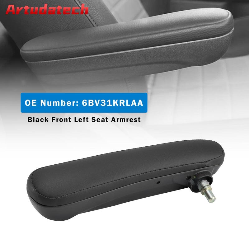 Artudatech Black Front Left Seat Armrest 6BV31KRLAA For Fiat 500 Abarth 2016- 2017 2018