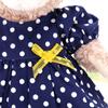 Cushu Cush Duffy and ShellieMay Costume Toy Sold Made In Cute Navy Polka Dot and Shoes (Plush Separately) Japan, Dress, Headband, Petticoat, (4-Piece