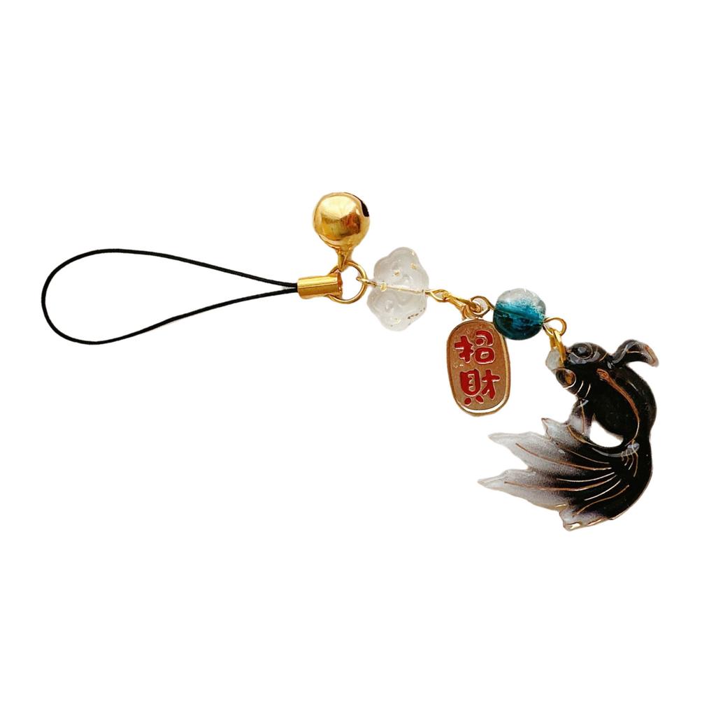 Colorful Fish Star Beaded Phone Charm Pendant Handmade Sturdy Acrylics Fashion Accessory for Trendy Look Daily Use