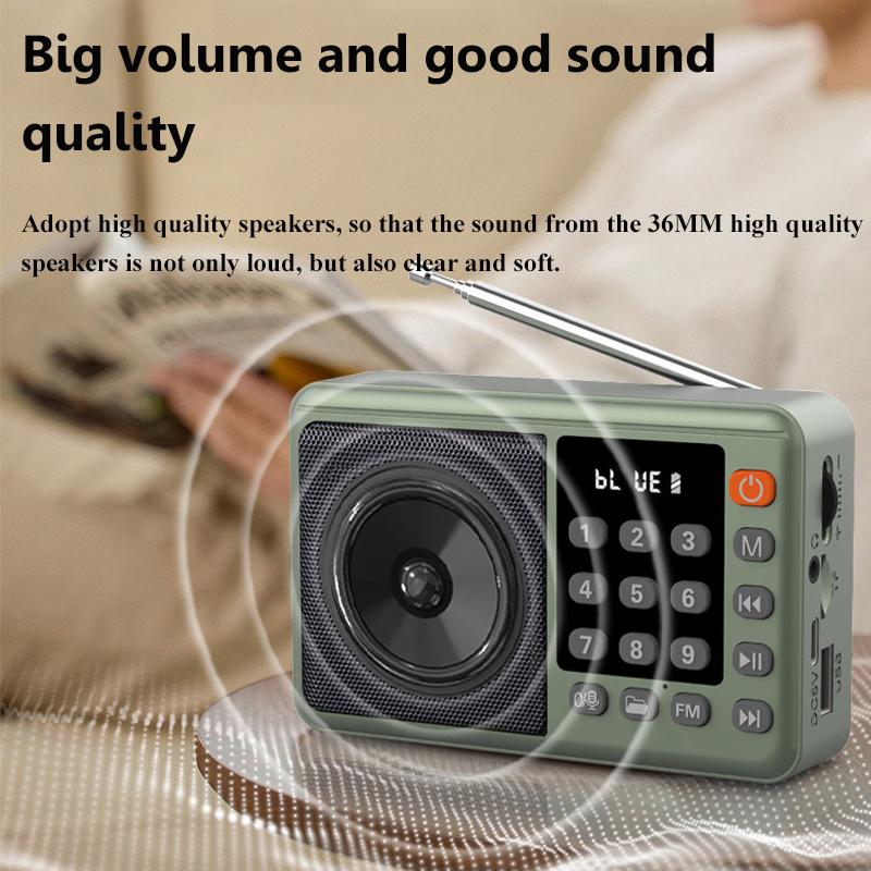 Mini Tragbares FM Radio LED Display Digitale Radios Empfänger Kabelloser Bluetooth Lautsprecher USB TF-Karte Musikplayer Unterstützung Aufnahme