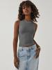 Y2k Sexy Crop Top With Nylon Fabric For Streetwear Girls