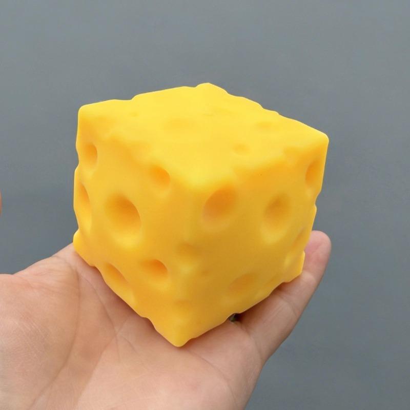 Mięciutki Kostka Masła Serowego Fidget Toy Biurowy Odstresowacz Powolny Powrót Serowy Ornament do Ściskania Relaks i Odstresowanie i Ugniatanie