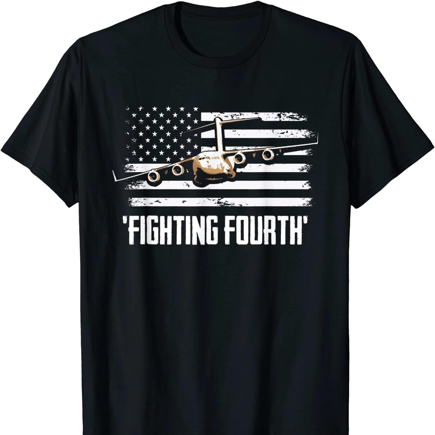 

4th Airlift Squadron Fighting Fourth T-Shirt. Premium Cotton Short Sleeve O-Neck Mens T Shirt New S-3XL - Men s Summer Cotton... S разноцветный