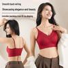 Lace Jelly Glue Crossback Women's Shockproof Bra - Supportive, Stylish, and Thin with Side Fat Collection