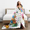 P-POCOYO Elly Pato Fred Loula Sleepy Bird Fleece Blankets Cartoon Funny Throw Blankets for Bed Sofa Couch Quilt Lightweight