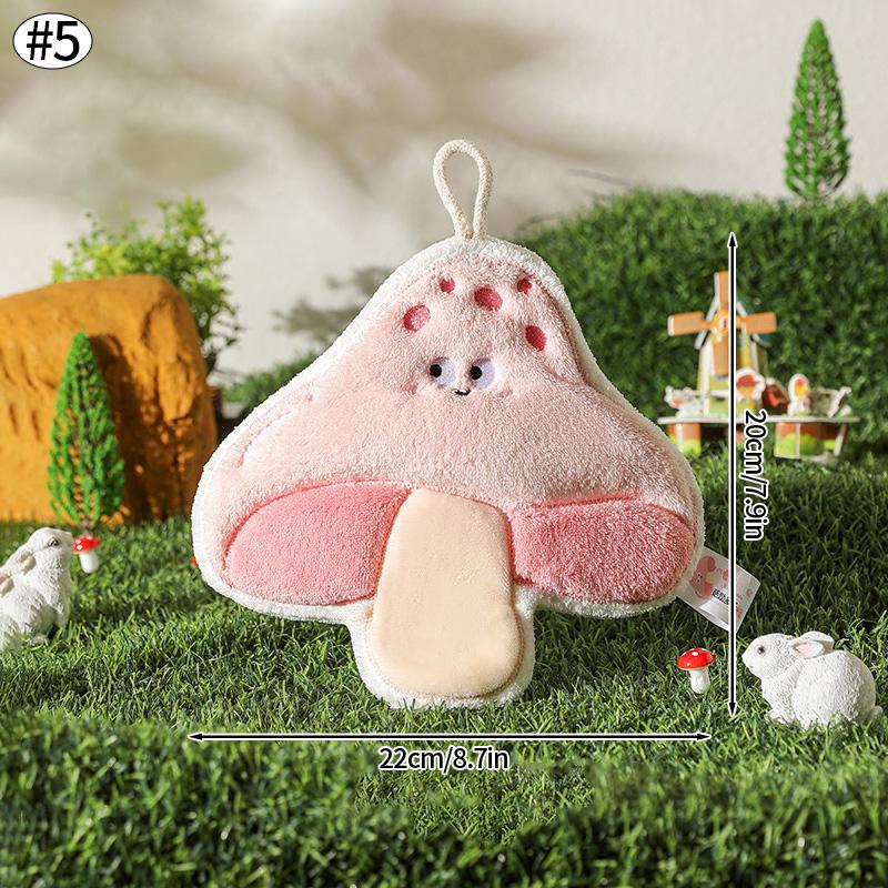 Cute Hand Towel Cartoon Wipe Handkerchief Rag  Vegetable Shape  Towels for Kitchen Bathroom KidsHanging Towel Soft Dish Cloth