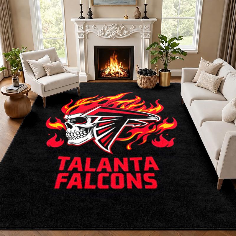 Atlanta Falcons Carpet Door Mat for Living Room or Bedroom Protective Mat Under Chair Office Decoration Christmas Gift Birthday Present
