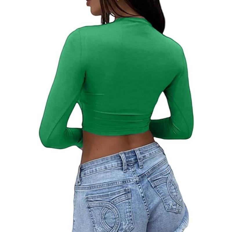 Moda damă ocazional primăvară toamnă imprimeu culoare uni cu mânecă lungă cu decolteu O bluze și cămăși