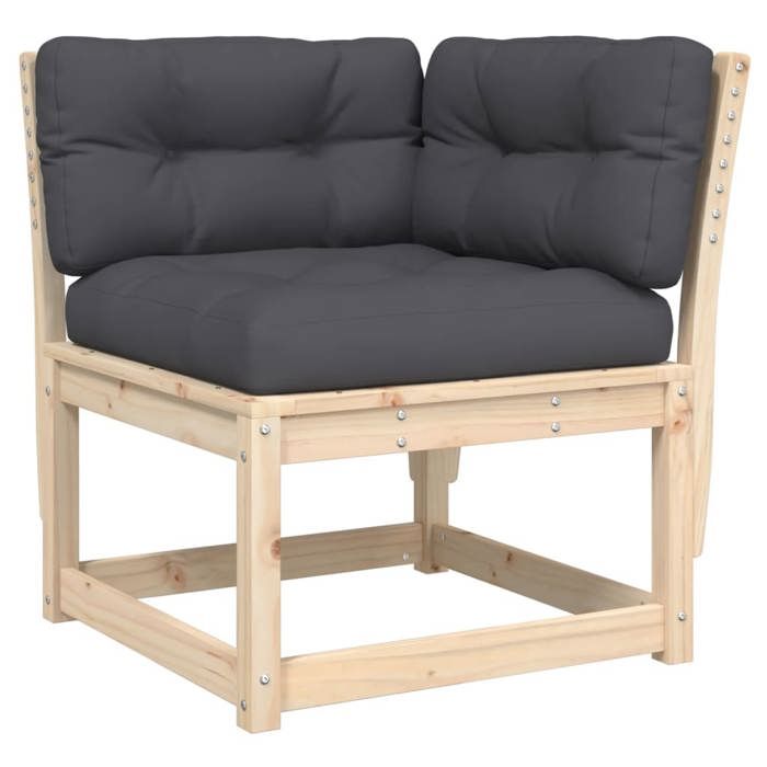 VidaXL Salon de Jardin avec Coussins 7 pcs, Sièges de Patio, Ensemble de Meubles, Mobilier de Terrasse Arrière-cour 3216935