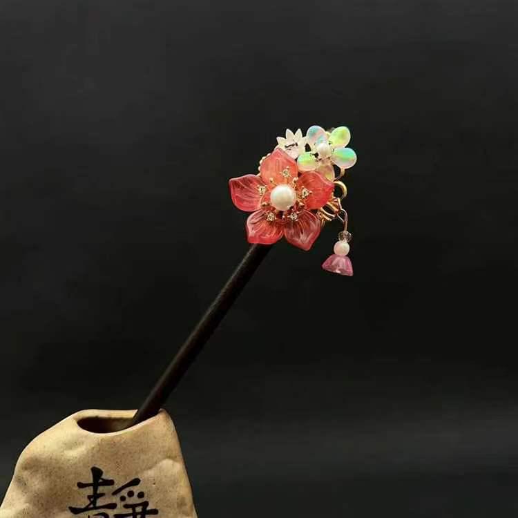 Grampo de Cabelo com Borla de Sândalo de Alta Qualidade para Penteados Updo de Hanfu Cheongsam