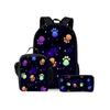 Set Tre Pezzi con Motivo Rottweiler Zainetti per Ragazzo e Ragazza Migliori Regali Cartone Animato 2D Borsa Scolastica per Bambini