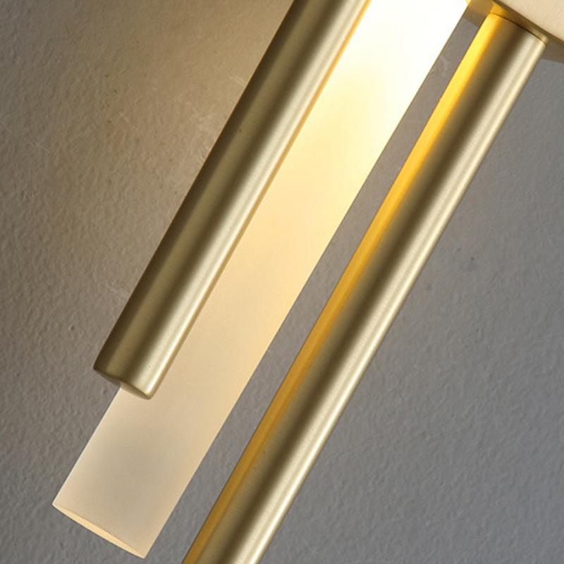 Modern LED Wall Light Wall Lamps Black And Bronze Brass Gold Metal Acrylic Pipe LED Sconce for Living Room Hotel House Bedroom