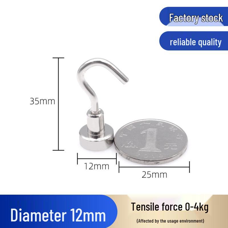 Strong Neodymium Magnet Hook - Punch-Free Refrigerator Fixer
