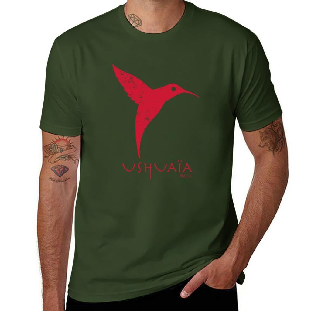 Nuova T-shirt da festa Ushuaia Ibiza maglietta ad asciugatura rapida t-shirt uomo maglietta con stampa animalier per ragazzi abbigliamento vintage T-shirt da uomo in cotone