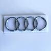 ABS Bright Black Silver Car Hood Front Grill Emblem Rear Trunk Badge Sticker for A R8 4Ring logo V10 Replacement Accessories