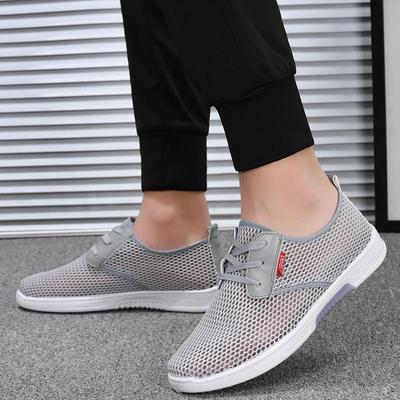 Chaussures d'été respirantes en mesh pour hommes - Légères, antidérapantes, semelle souple, sandales plates décontractées