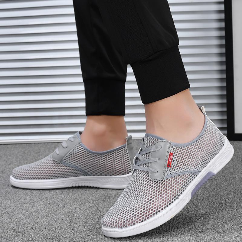 Męskie Letnie Oddychające Buty Siatkowe - Lekkie, Antypoślizgowe, Miękka Podeszwa, Codzienne Płaskie Sandały