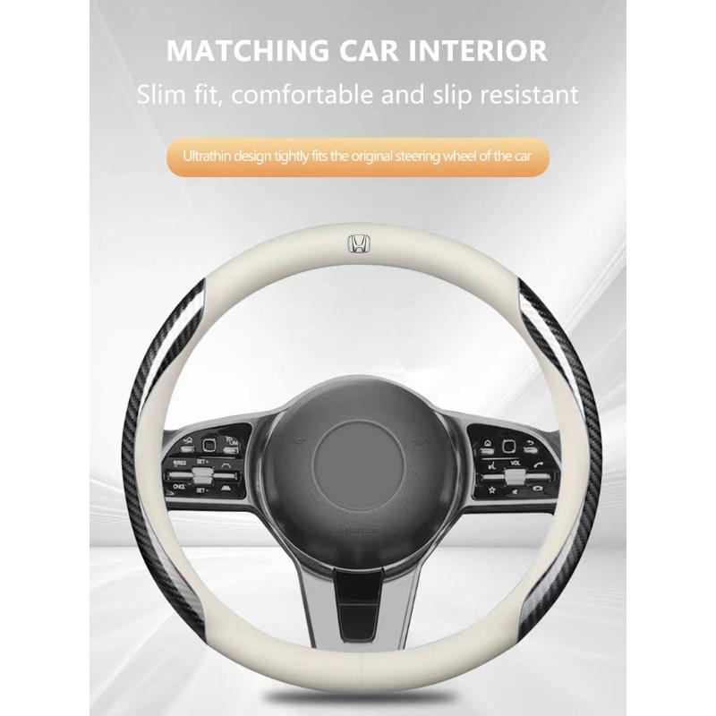 Leder Kohlefaser Auto Lenkradabdeckung Autozubehör Für Honda Civic Accord Crider City XRV CRV HRV Inspire Fit Odyssey Envix