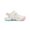 Li Ning Kids Sports Lifestyle Synthetic Leather Comfortable Versatile Soft Sole Sandals Kids Sandals Off-White YKUU044-2