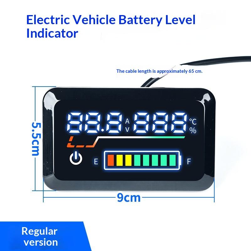 Präzisions-Spannungsmesser Digitaler Batteriestandsanzeiger 48V-72V Leistungsanzeige Für Elektroroller Motorrad E-Bike Auto 1 Stück