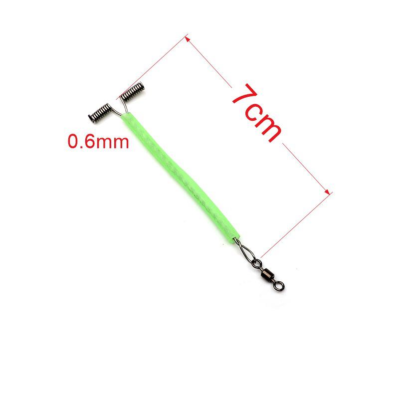 Single-Arm Luminous Swivel Fishing Rod with Twisted Steel String Hooks