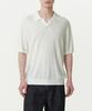 Musinsa Standard Boucle Slit Neck Knitted Polo Shirt [Ivory]