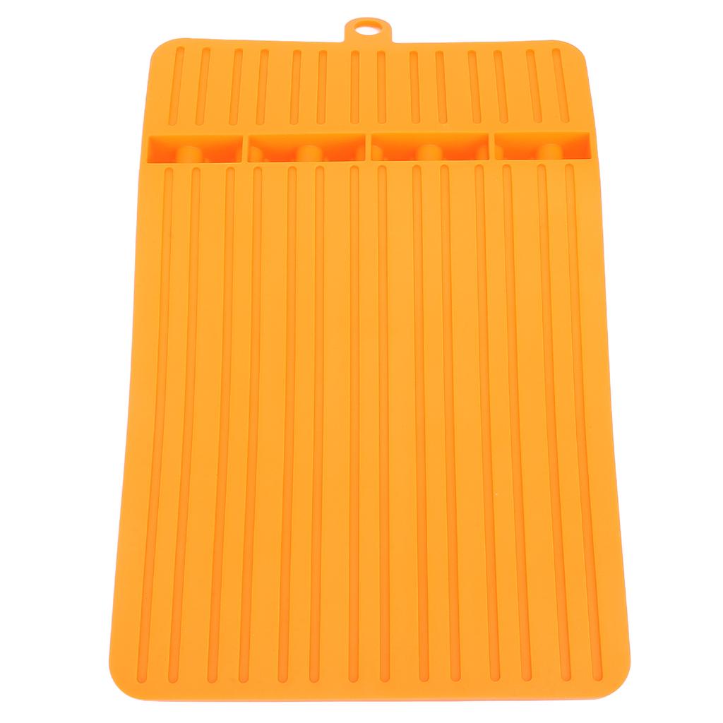 Silicone Griddle Tools Mat Heat Resistant Washable Reusable Soft Flexible Silicone Grill Side Shelf Mat for Baking Grilling Camping
