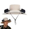 Solar Fan Hat For Men Women, Wide Brim Hat With Dual Solar Fans, 2-in-1 Hands-free Cooling Cap For Hiking & O4z5