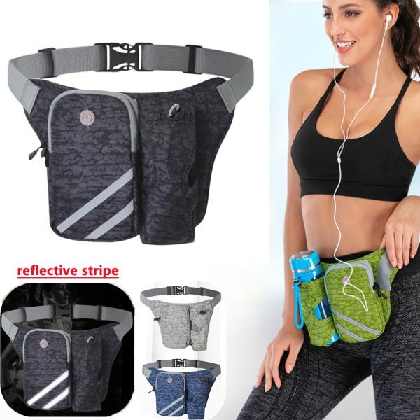 

Водонепроницаемая портативная спортивная поясная сумка со светоотражающими полосками Поясная сумка для мобильного телефона Беговой велосипед Путешествие Альпинизм Поясная сумка Подставка для бутылки с водой