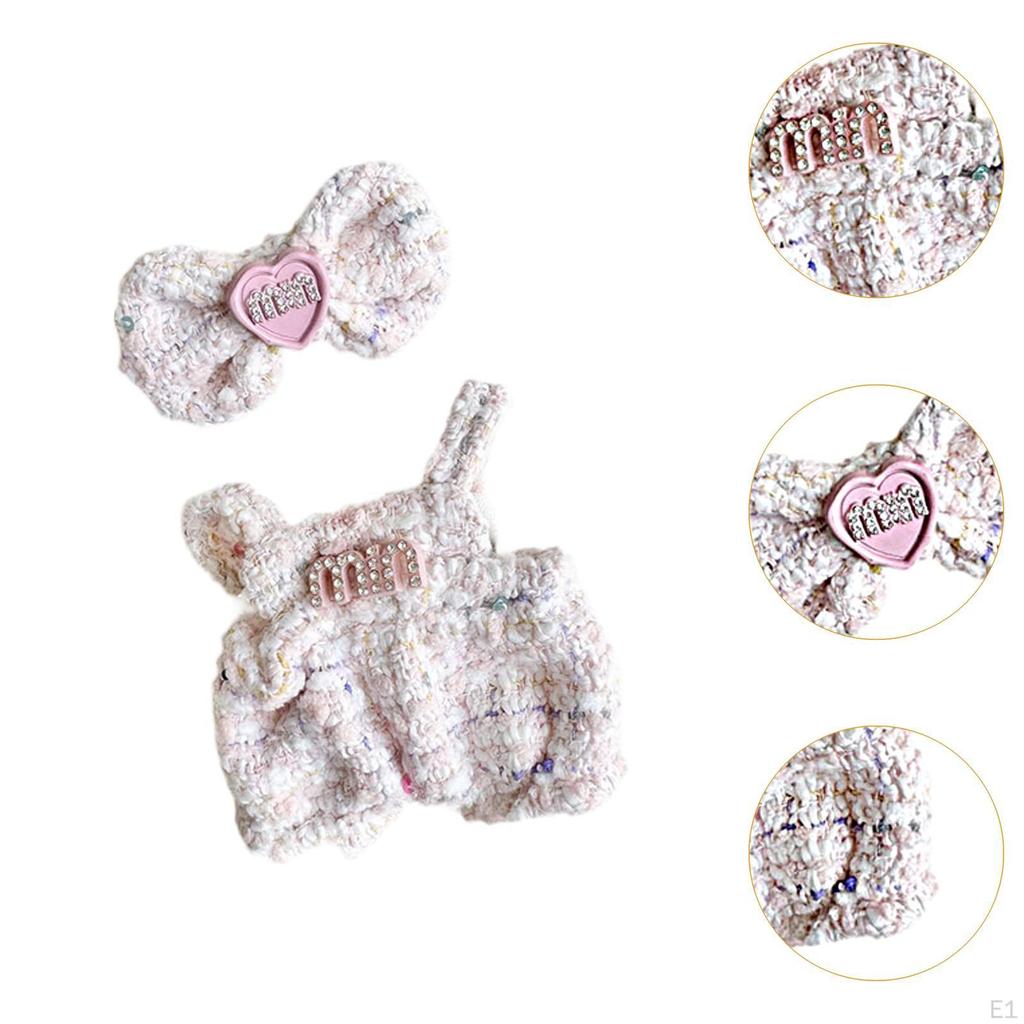 Stuffed Doll Suspender Trousers,Plush Clothes, Soft Plush Figure Pants, for 6.69inch Dolls Gift