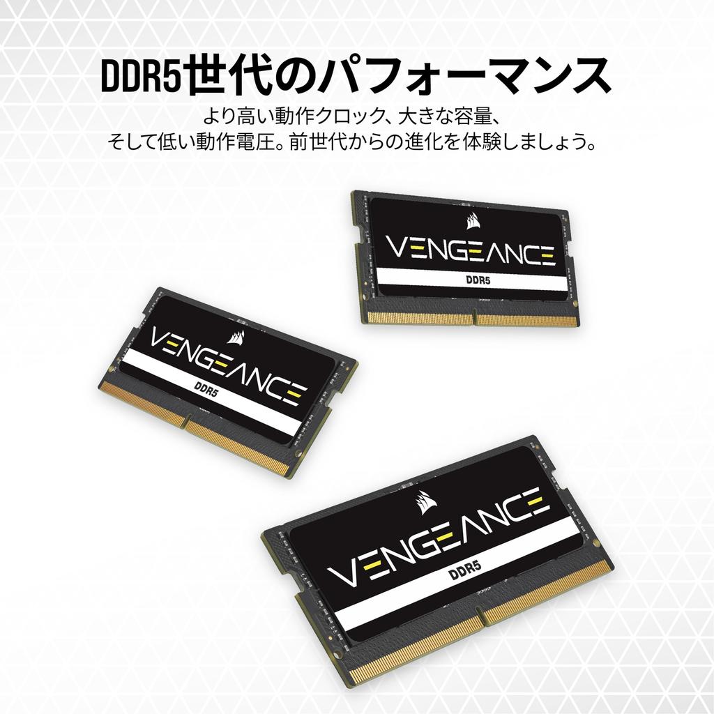 CORSAIR VENGEANCE DDR5 SODIMM 96GB x for CMSX96GX5M2A5600C48 (2 48GB) DDR5-5600MHz Laptops,