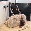 Velkokapacitní dámská taška z jehněčí kožešiny, nová módní kožešinová taška přes rameno, přes podpaží