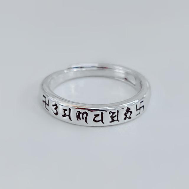 English Letter Ring Silver Color Metal Adjustable Opening Rings for Women Poker Alphabet Creative Finger Ring Men Trendy Jewelry