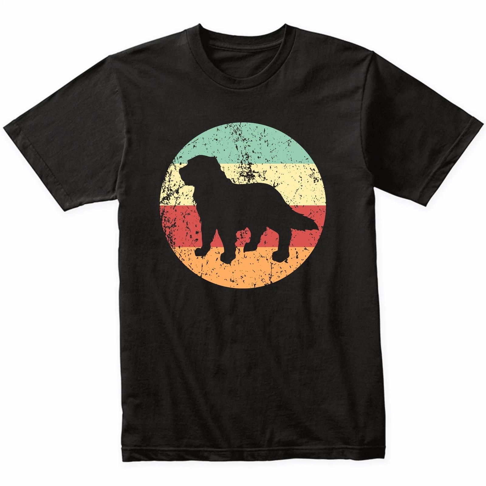 Retro Newfoundland Dog Breed Icon T-Shirt - Retro Colors S