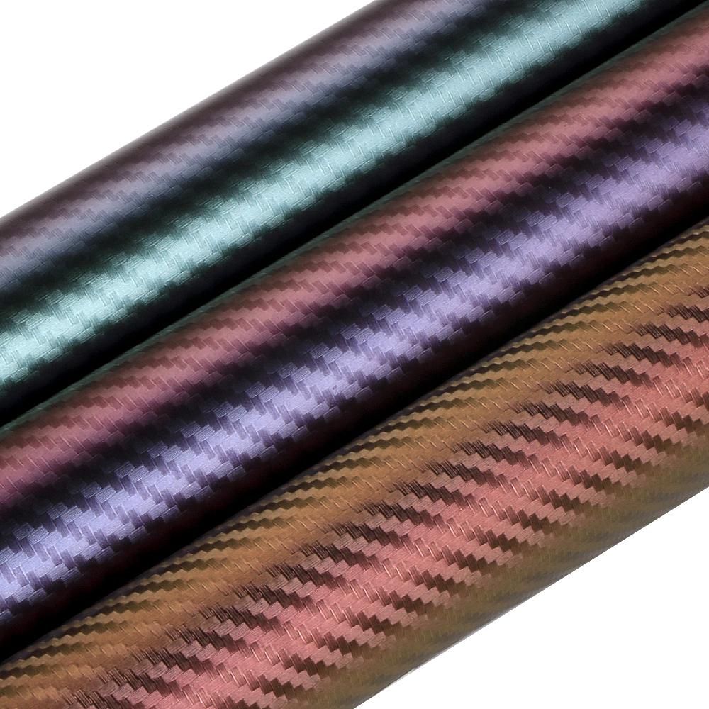 50*400/600cm 3D Chamäleon Vinylfolie Auto Karosserie Kohlefaser Schutzaufkleber für Auto Außen Dekoration Maßgeschneiderte Zubehörteile