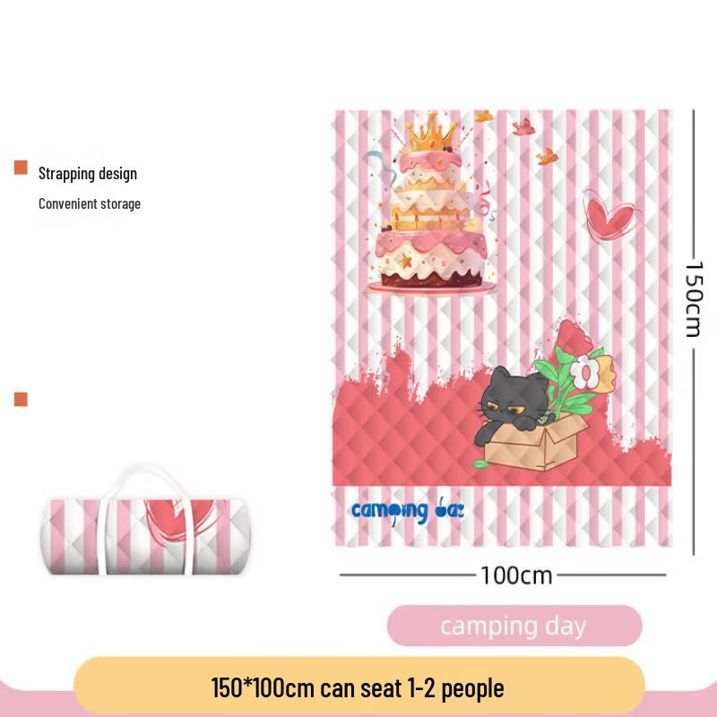 Thickened Foldable Portable Cartoon Picnic Mat