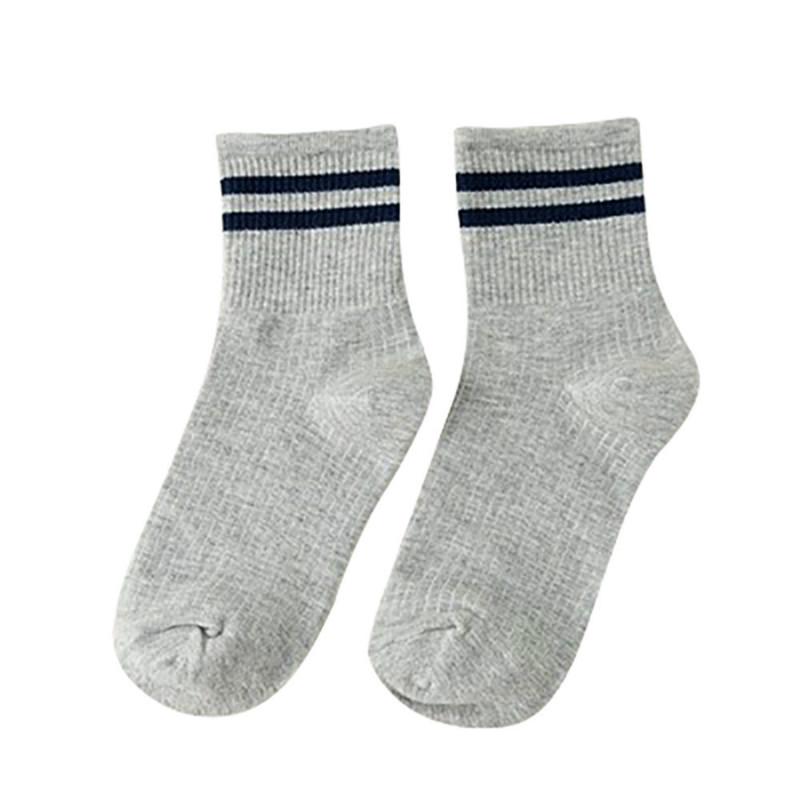 Bequeme Socken für Herbst und Winter, zwei Stangenstrümpfe für Damen, Unisex, gestreift, atmungsaktiv, Skateboard-Socken für Damen