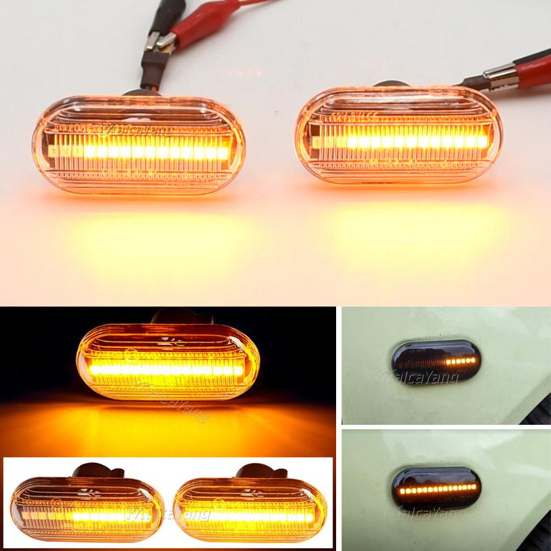 For Dacia Duster Dokker Lodgy Renault Megane 1 Clio1 2 KANGOO ESPACE Smart Sequential Flashing LED Turn Signal Side Marker Light