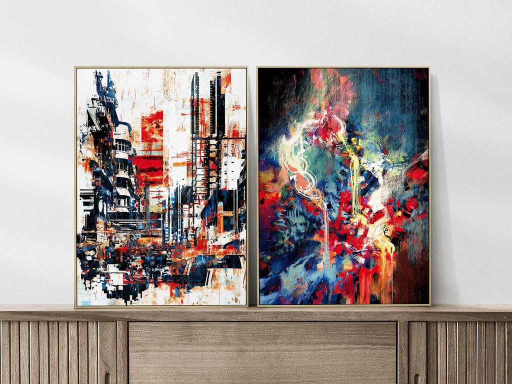 Set of Two Abstract Posters